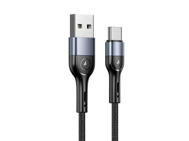 Cable de Datos USB A a Tipo C U55 1M Negro Forrado USAMS - TECNO MAT