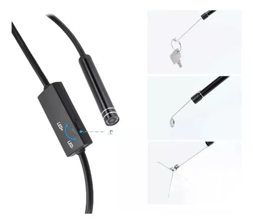 Camara Endoscopica 5 Metros LED USB Flexible Celular