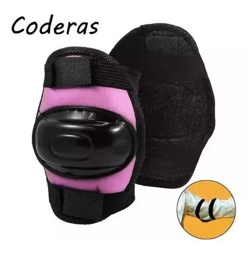 Casco + Set Protección Rodilleras Coderas Muñequeras - Tm - TECNO MAT