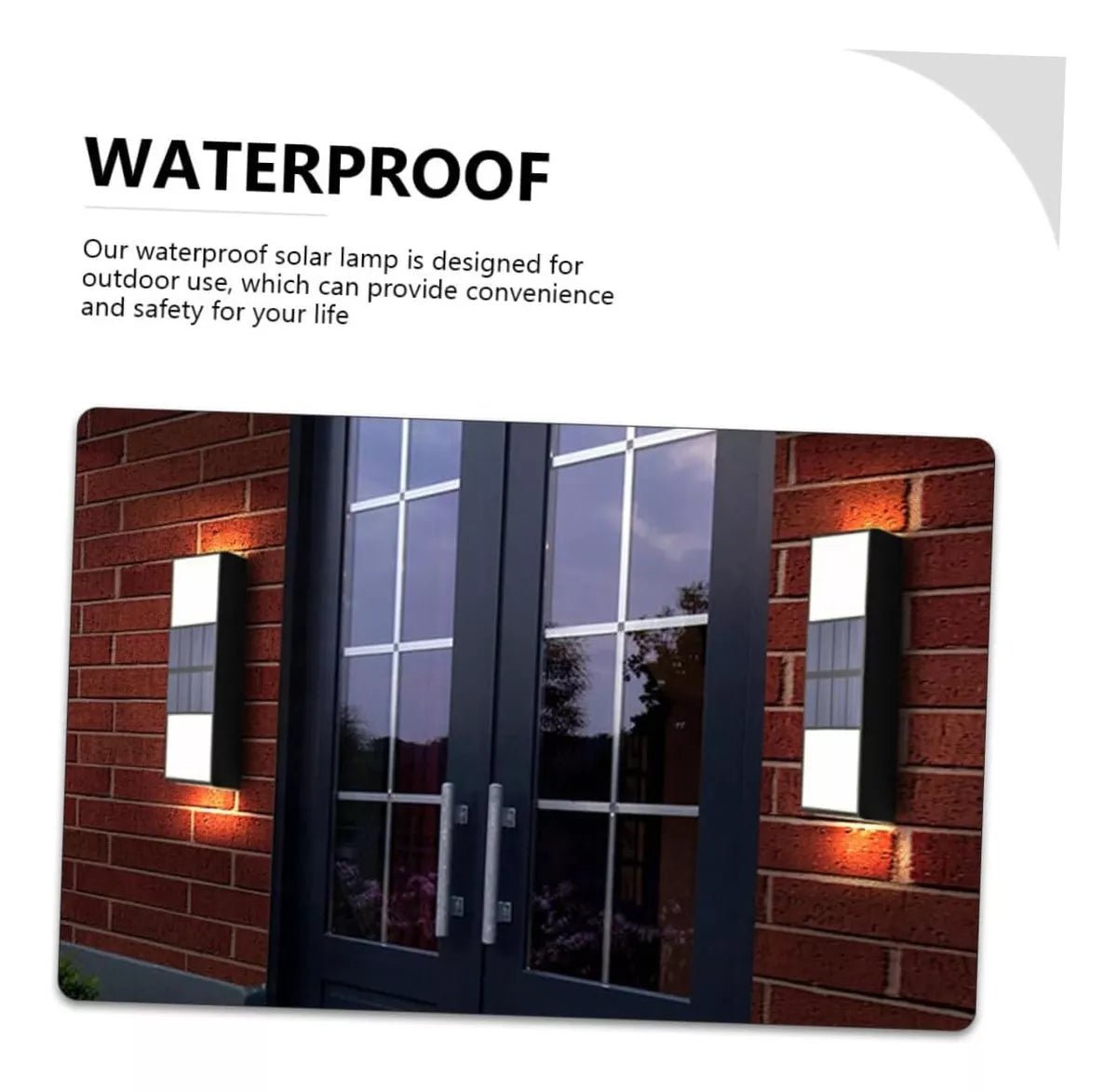 Foco Aplique Solar Led Decoración Fotocélula Horizontal X2 - TECNO MAT