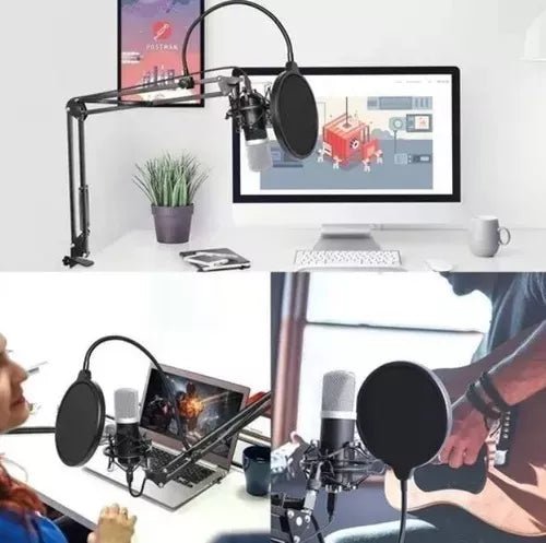 Microfono De Condensador Kit Completo Con Consola Podcast - TECNO MAT