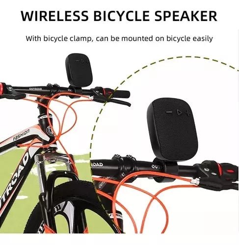 Parlante Tws Bluetooth Para Bicicleta Recargable Luces Led - TECNO MAT