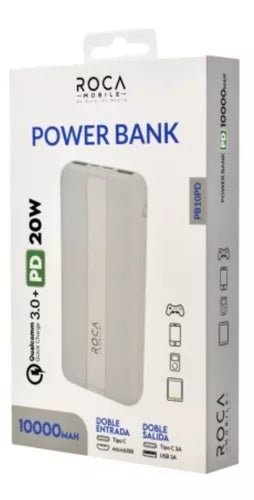 Power Bank 10.000 Mah 20w Color Blanco - TECNO MAT